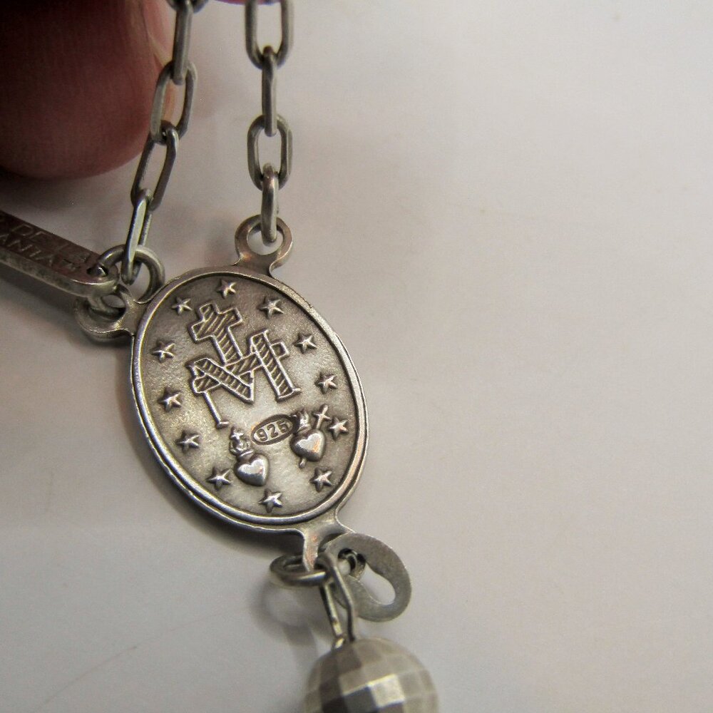 925 Sterling Silver Rosary Necklace View 6